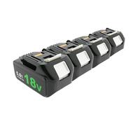 Patona - Batería para herramientas (18 V, 5000 mAh, ion de litio, con indicador de carga LED, 4 unidades, para herramientas Makita 18 V LXT compatibles con Star Protection, 90 Wh por batería)
