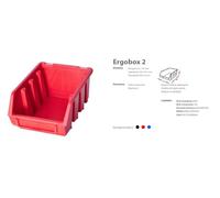 Patrol group ergo caja nou, cajas apilables, color rojo, modelo erg2cz