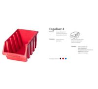 Patrol group ergo xl plus - caja organizadora apilable rojo, ideal par