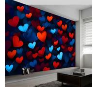 Patrón Abstracto De Corazón Fotomurales no Tejido Color, 400 x 280 cm Papel Pintado Decoración de Pared moderna, Murales póster efecto 3D, Decorativos Murales para Dormitorio Salón TV Pared