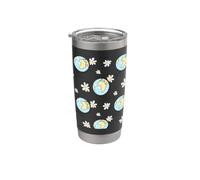 Patrón escolar Geopraphy Pink Globe Back To School Pattern Vaso térmico de acero inoxidable de doble pared