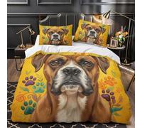 Patrones botánicos Funda de Edredón 3 Piezas Estampado 3D Microfibra Suave Cierre de Cremallera Oculta con Fundas de Almohada Suave Diseño de hojas vintage Funda Edredon for familia King（220x240cm）