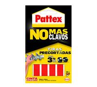Pattex Cinta de doble cara 1403702 No más clavos – Fijación permanente, 10 tiras