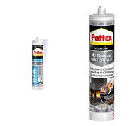 Pattex 1533675 Sl 509 Alta Temperatura Sellador De Silicona Acética, 1 X 300 Ml+ Silicona Barbacoas Y Chimeneas, Gris, Resiste Al Fuego, 500Gr
