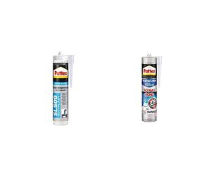 Pattex 1533675 SL 509 Alta Temperatura Sellador de Silicona Acética + Baño Sano No Más Moho, Antimoho e Impermeable, Transparente Duradera Para Cocina y Baño
