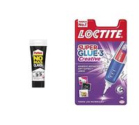 Pattex 1792947 No Más Clavos Invisible, 1 Tubo X 200 G + Loctite Super Glue-3 Perfect Pen, Adhesivo Transparente Con Forma De Bolígrafo, 1X3 G