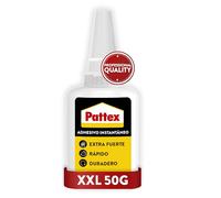 Pattex Adhesivo Instantáneo Extra Fuerte 50g - Pegamento de Cianoacrilato para Múltiples Materiales: Plástico, Metal, Cerámica, Madera - Cola de Secado Rápido para uso Profesional