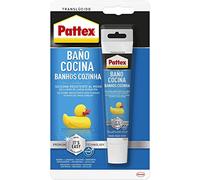 Pattex Sellador de silicona Baño y Cocina blanco resistente al moho e impermeable 50 ml