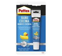 Pattex Silicona sellador Baño y Cocina transparente resistente al moho, impermeable 1 tubo x 50 ml