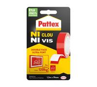 Pattex - Cinta adhesiva (120 kg, 19 mm x 1.5 m), 1 unidad