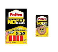 Pattex Cinta De Doble Cara A Tiras No Más Clavos + No Más Clavos Cinta, Cinta Adhesiva Para Aplicaciones Permanentes