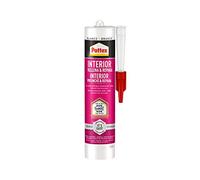 Pattex Interior Rellena & Repara, sellador acrílico para interiores, cubrejuntas para grietas, puertas y ventanas, sellador blanco fácil de usar, 1 cartucho x 280 ml