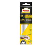 Pattex Made at Home Barras de pegamento caliente para pistola de pegamento caliente con alta transparencia, 10 barras de pegamento caliente para hacer manualidades, decorar y reparar