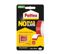 Pattex Cinta doble cara No Más Clavos – extrafuerte, permanente interior y exterior – 19 mm x 1,5 m