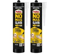 Pattex No Más Clavos Original, adhesivo de montaje resistente, pegamento extrafuerte para madera, metal y más, adhesivo blanco instantáneo, 1 cartucho x 370 g (Paquete de 2)