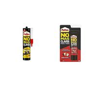 Pattex No Más Clavos Original, adhesivo de montaje resistente, pegamento extrafuerte para madera, metal y más + No Mas Clavos Para Todo HighTack Adhesivo de montaje resistente a temperaturas extremas