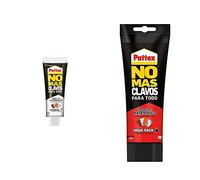 Pattex No Más Clavos Para Todo Crystal, adhesivo de montaje resistente a temperaturas extremas + adhesivo de montaje resistente a temperaturas extremas