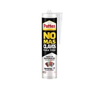 Pattex Adhesivo No Más Clavos Crystal – Transparente, resiste temperaturas extremas y humedad – 290 g