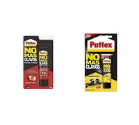 Pattex No Mas Clavos Para Todo HighTack Adhesivo de montaje resistente a temperaturas extremas + No Más Clavos Original, adhesivo de montaje resistente, pegamento extrafuerte para madera, metal y más