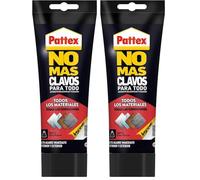 Pattex No Más Clavos Para Todo HighTack, adhesivo de montaje resistente a temperaturas extremas, pegamento fuerte en superficies húmedas, adhesivo blanco, 1 tubo x 340 g (Paquete de 2)