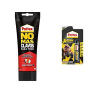 Pattex No Más Clavos Para Todo HighTack, adhesivo de montaje resistente a temperaturas extremas + Repair Extreme, pegamento multiusos que no contrae,