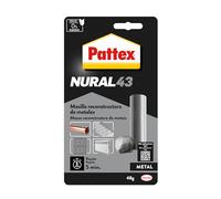 Pattex Masilla reconstructora Nural 43 – Masilla adhesiva gris para metales, 48 g