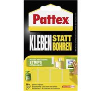 Pattex Cinta adhesiva doble cara fuerte, removible – 10 tiras 20 x 40 mm