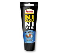 Pattex Pegamento sin clavos ni tornillos, resistente al agua, varios materiales (tubo de 142 g) - Pegamento de fijación instantánea para interior y exterior - Masilla blanca, flexible y reposicionable