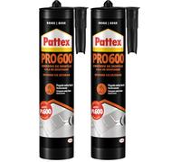 Pattex PL600, adhesivo resistente al agua y a temperaturas extremas, adhesivo de montaje para interiores y exteriores, pegamento extrafuerte, 1 cartucho x 300 ml, Paquete de 2