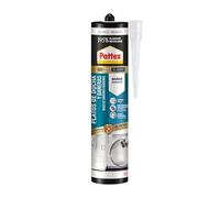 Pattex Sellador de silicona Platos de ducha y bañeras – Blanca neutra antimoho 280 ml