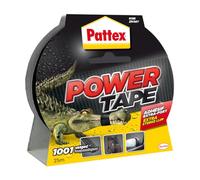 Pattex Power Tape | Adhésif extra-fort noir (rouleau de 25 m x 48 mm) - Bande adhésive toilée tous supports - Ruban adhésif étanche pour charges lourdes