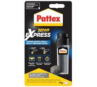 Pattex Powerknete Repair Express Metal, 48 g de pasta de modelar de color metálico para pegar y reparar, pegamento de resina epoxi para muchos materiales, pasta pintable
