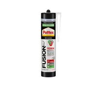 Pattex Sellador de silicona neutro, Pattex Fusion XLT, para el contacto indirecto con los alimentos y para la resistencia a agentes químicos desinfectantes, sellador transparente, cartucho de 300 ml