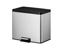 Pattumiera Eco Essential De Acero Inoxidable Color Silver Capacidad 15Lt+15Lt