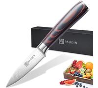 PAUDIN 9 cm Cuchillo para Verduras, Cuchillo afilado para Pelar Frutas Cuchillo de Cocina Mango Ergonómico Acero Inoxidable Alemán con Hoja Afilada