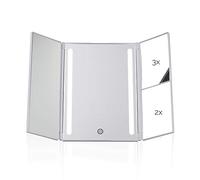 Pauleen 48006 maquillaje con luz, regulador táctil aumento Chic Glamour Mirror LED Blanco mate plástico/espejo, Travel