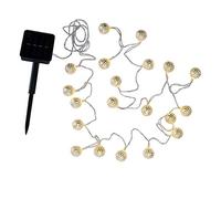 Pauleen 48074 Cadena de Luces Solar Sunshine Glamour, Color Estilo marroquí, para el Exterior-balcón o jardín, 0.02 W, Plateado, Negro