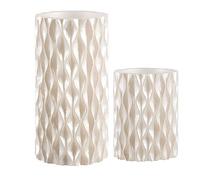 Pauleen 48119 vela de cera Cosy Pearl Candle con pila y temporizador de 6 horas, set de 2 velas LED