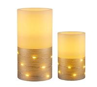 Pauleen Fairy Lights Candle 48120 Vela de Cera Pila y Temporizador de 6 Horas, Set de 2 Velas LED, 0.4 W
