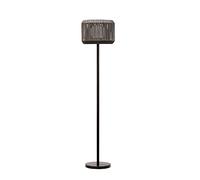 Pauleen Sunshine Elegance 48179 - Lámpara solar de pie para balcón o jardín, color negro, gris, iluminación exterior de plástico, ratán, metal solar 3000 K