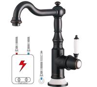 PaulGurkes Grifo de baño Retro Negro de Baja Presión