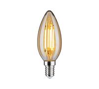 Paulmann Bombilla vela LED E14 4,7W 2.500K dorada, atenuable EC:EPREL:460921