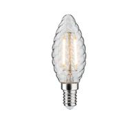 Paulmann E14 2,6W 827 vela LED girado transparente EC:EPREL:460922