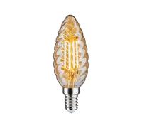 Paulmann Bombilla vela LED E14 4,7W oro retorcida atenuable EC:EPREL:460925