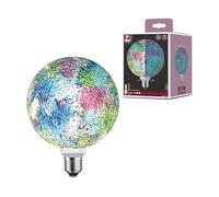 Paulmann 28749 Lámpara LED Miracle Mosaic G125 Globe 5 W, regulable, fuente de luz, multicolor, luz eficiente, blanco cálido 2700 K E27