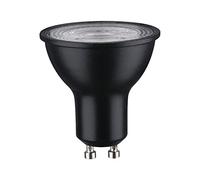 Paulmann 28751 Lámpara LED reflector RAL9004 7 W, regulable, fuente de luz, negro mate, luz eficiente, blanco cálido 2700 K GU10
