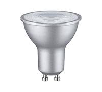 Paulmann 28753 Lámpara LED reflector 7 W, regulable, fuente de luz, cromo mate, luz eficiente, blanco cálido 2700 K GU10