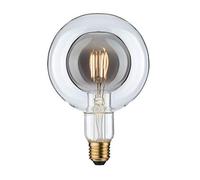 Paulmann 28763 Lámpara LED Inner Shape G125 Globe 4 W, regulable, fuente de luz, vidrio ahumado, luz eficiente, blanco cálido 2700 K E27