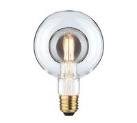 Paulmann 28766 Lámpara LED Inner Shape G95 Globe 4 W, regulable, fuente de luz, vidrio ahumado, luz eficiente, blanco cálido 2700 K E27