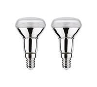 Paulmann 29049 Reflector LED 230V estándar R50 230V paquete de 2 uds. 2x5W 2x420lm plateado cristal 2700K - blanco cálido E14